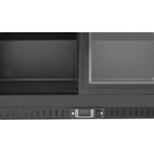 Refrigerated Back Bar 2 Glass Doors - Black Interior Dynasteel
