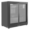 Refrigerated Back Bar 2 Glass Doors - Black Interior Dynasteel
