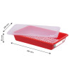 Bac Plat HACCP avec Couvercle et Grille - 5 L - Rouge - Gilac