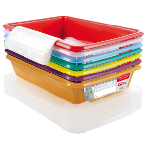 HACCP Witness Flat Bins with Lid - 8 L - Set of 7