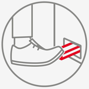 Pedāļa atkritumu tvertne ar sarkanu vāku - 50 L - Gilac