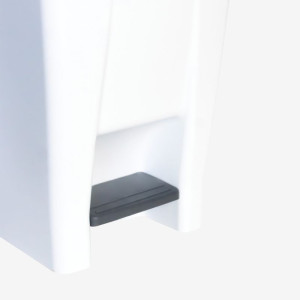 Pedāļa atkritumu tvertne ar sarkanu vāku un riteņiem - 80 L - Gilac