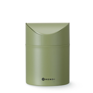 Galda atkritumu tvertne ar šūpojošu vāku - Zaļa - HENDI