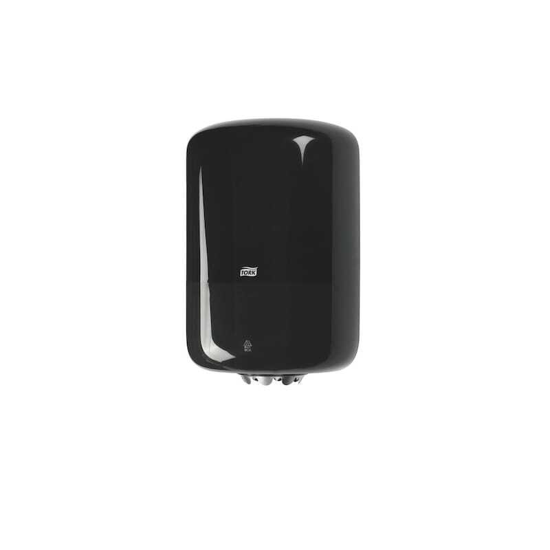 Black Tork dispenser for central pull roll: Optimal professional hygiene Black Tork dispenser for central pull roll: Optimal professional hygiene