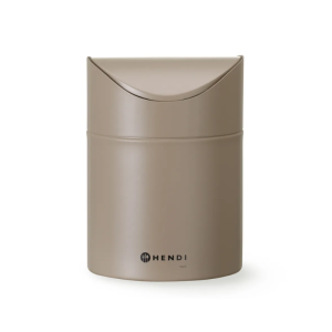 Galda atkritumu tvertne ar šūpojošu vāku - Bēša - HENDI