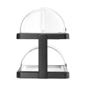 Vitrine Buffet ar Bīdāmu Vāku UNIQ - 2 Plaukti - Melns - HENDI