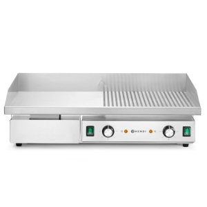 Grill Plate Grooved/Smooth - 717 x 383 mm - HENDI