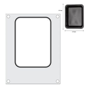 Blīvēšanas matrica manuālajam blīvētājam - 187 x 137 mm - HENDI