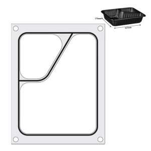 Colt blīvēšanas matrica manuālajam blīvētājam - 2 nodalījumi - HENDI