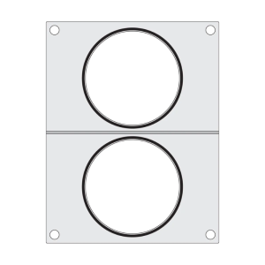 Blīvējuma matrica manuālajam blīvētājam - 2 nodalījumi - HENDI