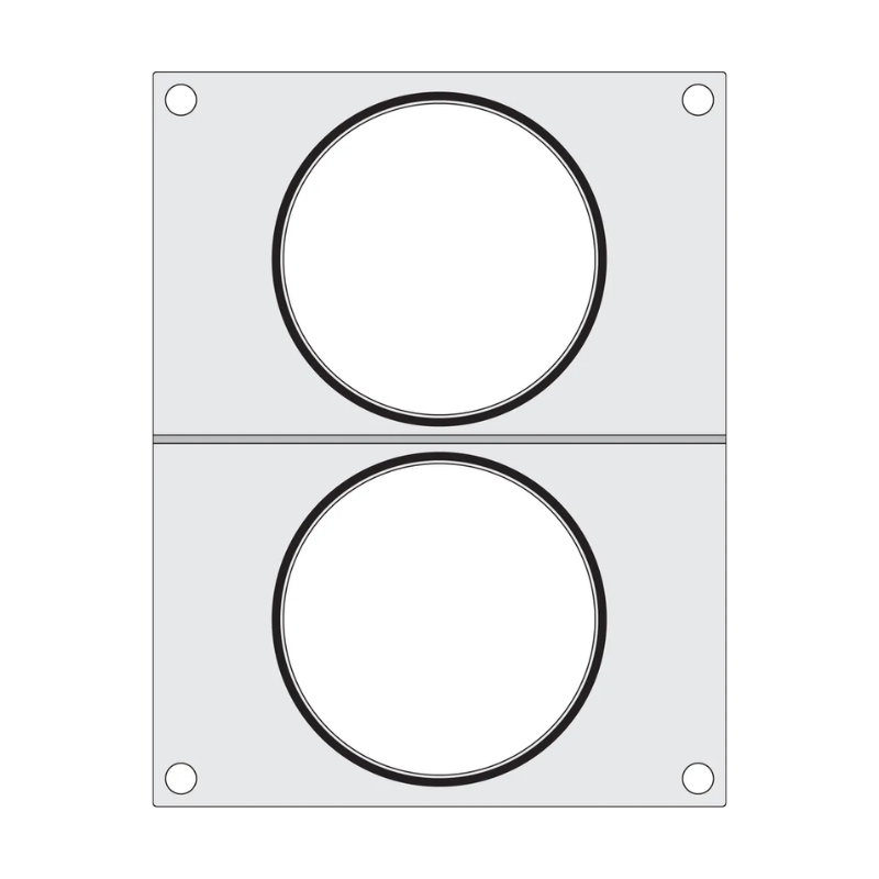 Blīvējuma matrica manuālajam blīvētājam - 2 nodalījumi - HENDI