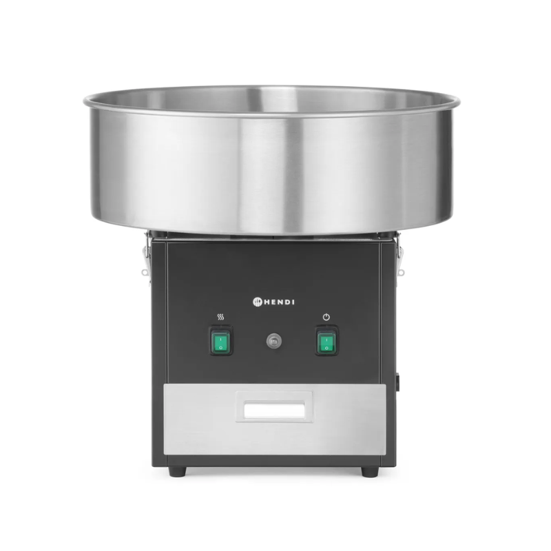 Kokvilnas cukura mašīna no nerūsējošā tērauda - Melna - HENDI