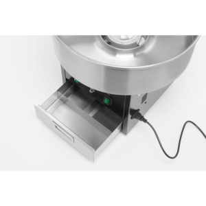 Kokvilnas cukura mašīna no nerūsējošā tērauda - Melna - HENDI