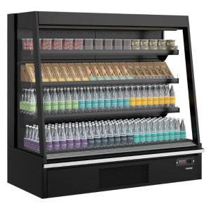 Vitrīna ar zemu temperatūru supermārketam - Melna - 360 L