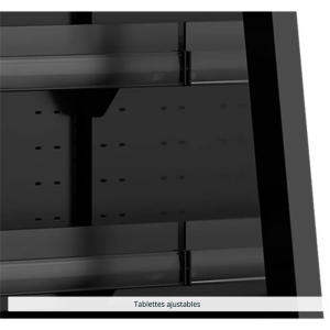 Vitrīna ar zemu temperatūru supermārketam - Melna - 360 L