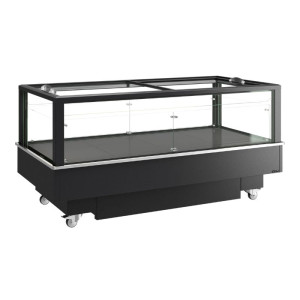 Réfrigerators Saldētava Vāks Stiklots Melns - 427 L - TEFCOLD