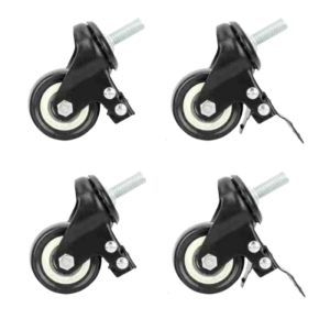 Riteņi nerūsējošā tērauda galdiem un izlietnēm - komplekts ar 4 - Dynasteel