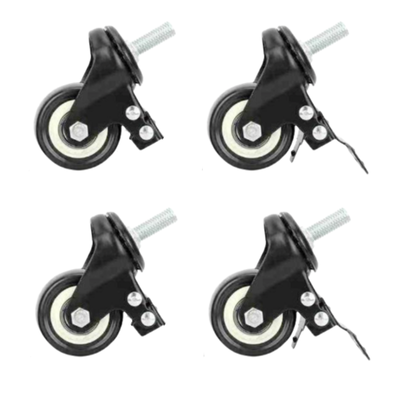 Riteņi nerūsējošā tērauda galdiem un izlietnēm - komplekts ar 4 - Dynasteel