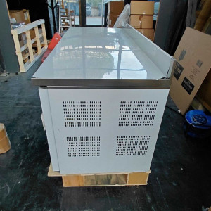 3-Door Refrigerated Table GN1/1 - Depth 700 with Backsplash - Dynasteel