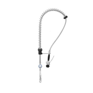 Dish Spray Faucet with Single-Hole Mixer with Gooseneck - Dynasteel