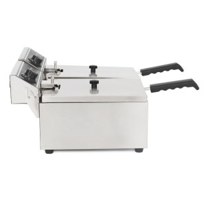 Friteuse Professionnelle - 2 x 10 L - Dynasteel