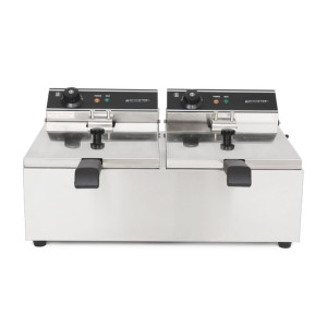 Friteuse Professionnelle - 2 x 10 L - Dynasteel