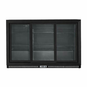Aizmugurējais bārs Ledusskapis Skinplate - 3 bīdāmās stikla durvis - 328 L - Dynasteel