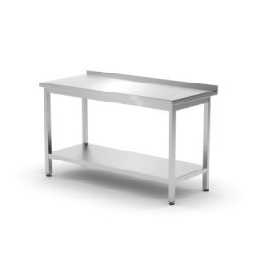 Profi Line sienas galds ar plauktu - L 1400 x P 600 mm - HENDI