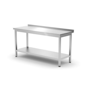 Profi Line sienas galds ar plauktu - L 1600 x P 600 mm - HENDI