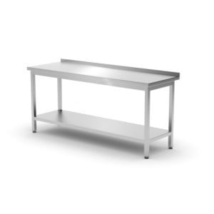 Profi Line sienas galds ar plauktu - L 1800 x P 600 mm - HENDI