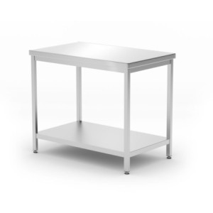 Centrālais galds Profi Line ar plauktu - L 1000 x P 600 mm - HENDI