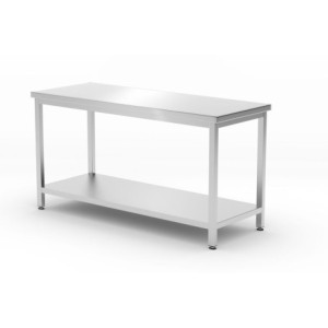 Profi Line Central Table with Shelf - L 1600 x D 600 mm - HENDI