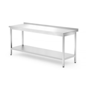 Profi Line sienas darba galds ar plauktu - P 700 x L 1800 mm - HENDI