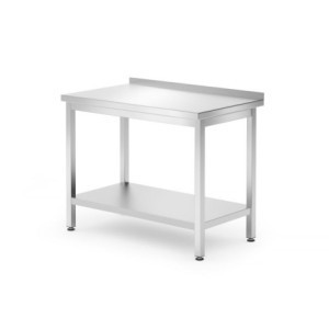 Sienas darba galds Kitchen Line ar plauktu - D 600 x P 1000 mm - HENDI
