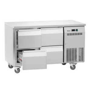 Table Réfrigérée Positive - 4 Tiroirs GN 1/1 - Profondeur 700 - Bartscher