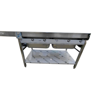 Sink 2 Basins with Dishwasher Passage and Drainer on the Right - 2000 x 700 mm