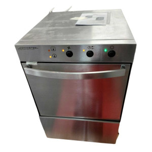 Profesionālā trauku mazgājamā mašīna ar skalošanas šķidruma un mazgāšanas līdzekļa dozatoru - 40 x 40 cm - Dynasteel