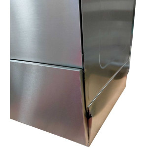 Profesionālā trauku mazgājamā mašīna ar skalošanas šķidruma un mazgāšanas līdzekļa dozatoru - 40 x 40 cm - Dynasteel