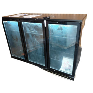Refrigerated Back Bar Skinplate - 3 Glass Swing Doors - 328 L - Dynasteel