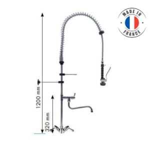 Douchette mélangeuse avec robinet de puisage a bec orientable Sofinor