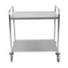 Stainless Steel Trolley with 2 Shelves - Refurbished