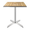 Square Bistro Table with Tilting Ash Top - 600 Reconditioned