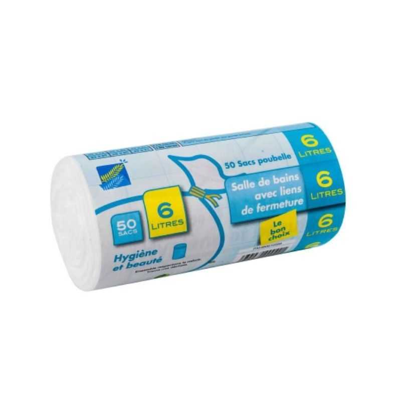 Sac Poubelle Hygiène et Beauté - 6 L - Lot de 50 Sac Poubelle Hygiène et Beauté - 6 L - Lot de 50