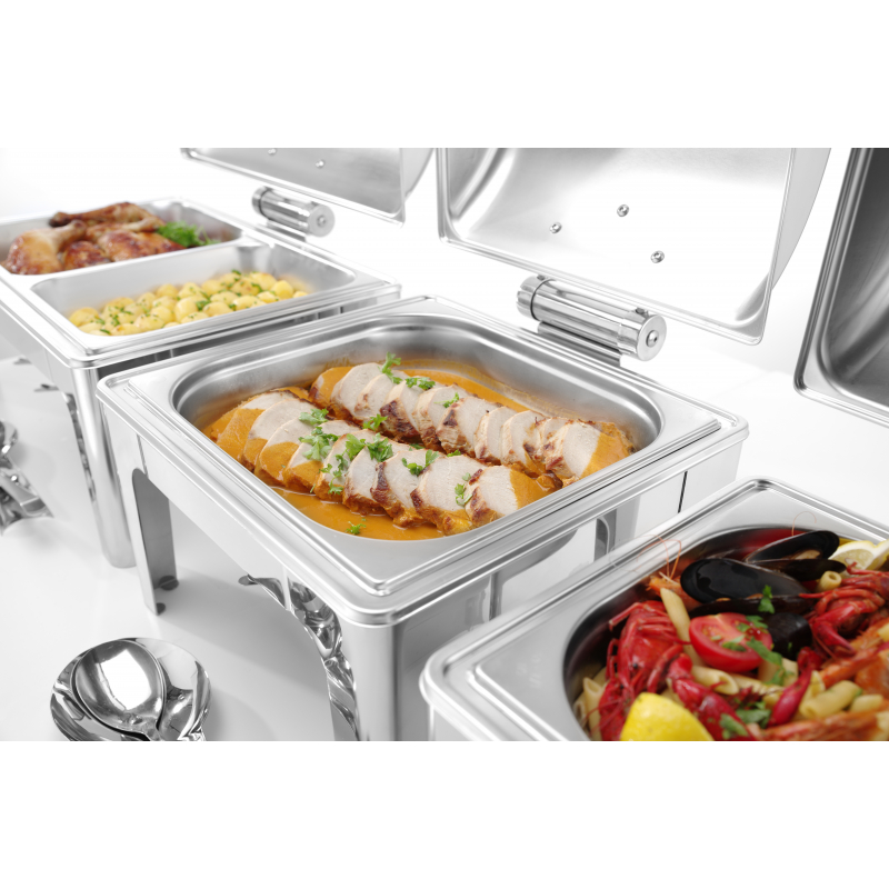 Chafing dish GN 2/3 finišs spoguļa pulējums - Zīmols HENDI - Fourniresto Chafing dish GN 2/3 finišs spoguļa pulējums - Zīmols HENDI - Fourniresto