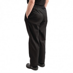 Ērti melni virtuves bikses Easyfit ar Teflon apstrādi - izmērs XS - Whites Chefs Clothing - Fourniresto