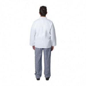 Vegas baltās kokvilnas virtuves jaka ar garām piedurknēm - XL izmērs - Whites Chefs Clothing - Fourniresto