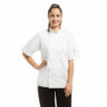 Vegas baltās īsām piedurkšņu kokvilnas virtuves jaka - izmērs Xs - Whites Chefs Clothing - Fourniresto