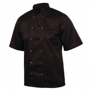 Melnas virtuves jaka ar īsām piedurknēm Vegas - XXL izmērs - Whites Chefs Clothing - Fourniresto
