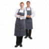 Pagar Bavette Extra Long Bez kabatas, jūras un baltās svītrās - Whites Chefs Clothing - Fourniresto