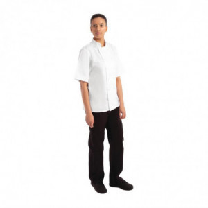 Balta īstermiņa virtuves jaka ar īsām piedurknēm Bostonā - XXL izmērs - Whites Chefs Clothing - Fourniresto